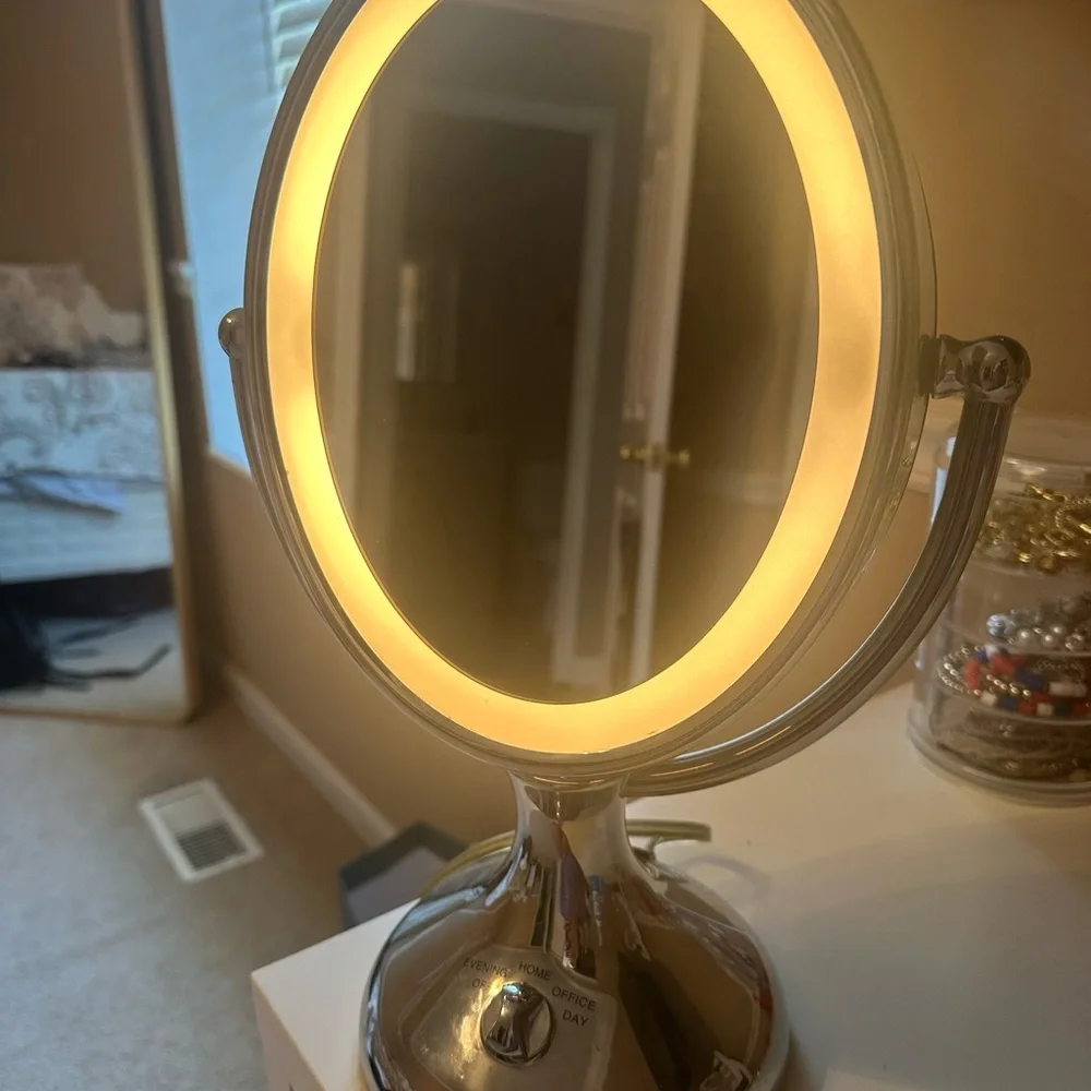 Elegant Silver Vanity Mirror for Luxurious Bath Spaces